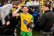 23 June 2019; Ryan McHugh of Donegal celebrates after the Ulster GAA Football Senior Championship Final match between Donegal and Cavan at St Tiernach's Park in Clones, Monaghan. Photo by Oliver McVeigh/Sportsfile