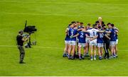 23 June 2019; A TV steadycam Camera with the Cavan team huddle before the Ulster GAA Football Senior Championship Final match between Donegal and Cavan at St Tiernach's Park in Clones, Monaghan. Photo by Oliver McVeigh/Sportsfile