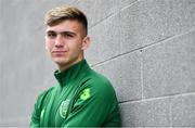 25 June 2019; Oisin McEntee poses for a portrait during a Republic of Ireland Under-19 squad press conference at the FAI National Training Centre in Abbotstown, Dublin. Photo by Brendan Moran/Sportsfile