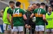 22 June 2019; Kerry selector Donie Buckley, centre, speaks to his players during the Munster GAA Football Senior Championship Final match between Cork and Kerry at Páirc Ui Chaoimh in Cork.  Photo by Brendan Moran/Sportsfile