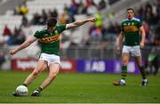 22 June 2019; Sean O'Shea of Kerry takes a freekick from the ground during the Munster GAA Football Senior Championship Final match between Cork and Kerry at Páirc Ui Chaoimh in Cork.  Photo by Brendan Moran/Sportsfile