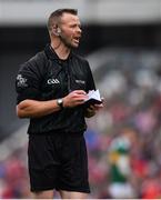22 June 2019; Referee Anthony Nolan during the Munster GAA Football Senior Championship Final match between Cork and Kerry at Páirc Ui Chaoimh in Cork.  Photo by Brendan Moran/Sportsfile