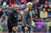 22 June 2019; Kerry selector Donie Buckley, right, with Tommy Griffin prior to the Munster GAA Football Senior Championship Final match between Cork and Kerry at Páirc Ui Chaoimh in Cork.  Photo by Brendan Moran/Sportsfile