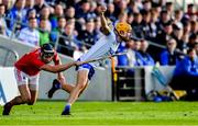 8 June 2019; Jack Prendergast of Waterford in action against Mark Ellis of Cork during the Munster GAA Hurling Senior Championship Round 4 match between Cork and Waterford at Páirc Uí Chaoimh in Cork. Photo by Piaras Ó Mídheach/Sportsfile