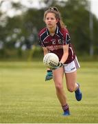 22 June 2019; Molly Boote of Galway during the Ladies Football All-Ireland U14 Platinum Final 2019 match between Cork and Galway at St Rynaghs in Banagher, Offaly. Photo by Ben McShane/Sportsfile