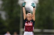 22 June 2019; Ciara Brennan of Galway awaits a free-out during the Ladies Football All-Ireland U14 Platinum Final 2019 match between Cork and Galway at St Rynaghs in Banagher, Offaly. Photo by Ben McShane/Sportsfile