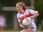 22 June 2019; Eabha Curran of Cork during the Ladies Football All-Ireland U14 Platinum Final 2019 match between Cork and Galway at St Rynaghs in Banagher, Offaly. Photo by Ben McShane/Sportsfile