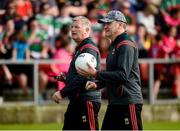 22 June 2019; Mayo manager James Horan, left, along with selector Martin Barrett  before the GAA Football All-Ireland Senior Championship Round 2 match between Down and Mayo at Pairc Esler in Newry, Down. Photo by Oliver McVeigh/Sportsfile