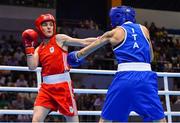 26 June 2019; Kellie Harrington of Ireland, left, in action against Irma Testa of Italy during their Women’s Lightweight quarter-final bout at Uruchie Sports Palace on Day 6 of the Minsk 2019 2nd European Games in Minsk, Belarus. Photo by Seb Daly/Sportsfile