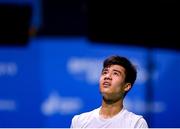 27 June 2019; Nhat Nguyen of Ireland during his Men's Badminton Singles Round of 16 match against Toby Penty of Great Britain  at Falcon Club on Day 7 of the Minsk 2019 2nd European Games in Minsk, Belarus. Photo by Seb Daly/Sportsfile