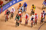 27 June 2019; Lydia Boylan of Ireland, front-centre, competes in the Women's Track Cycling Points Race Final at Minsk Arena Velodrome on Day 7 of the Minsk 2019 2nd European Games in Minsk, Belarus. Photo by Seb Daly/Sportsfile