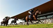 27 June 2019; Armory with, Donnacha O'Brien up, on their way to winning the Irish Stallion Farms EBF C&G Maiden during day one of the Irish Derby Festival at The Curragh Racecourse in Kildare. Photo by Matt Browne/Sportsfile