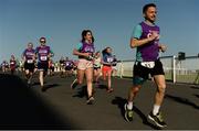 27 June 2019; Aine Sheehy of Grant Thornton and Andi Qerama of AIB during the Grant Thornton Corporate 5K Team Challenge Galway at Ballybrit Racecourse in Galway. Photo by Diarmuid Greene/Sportsfile