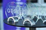 27 June 2019; A general view of the trophies at the Grant Thornton Corporate 5K Team Challenge Galway at Ballybrit Racecourse in Galway. Photo by Diarmuid Greene/Sportsfile