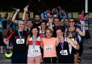 27 June 2019; Participants celebrate after the Grant Thornton Corporate 5K Team Challenge Galway at Ballybrit Racecourse in Galway. Photo by Diarmuid Greene/Sportsfile