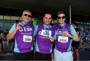 27 June 2019; Jim Hickey, Paddy Conway, and Keith Costello of BV Commercial after the Grant Thornton Corporate 5K Team Challenge Galway at Ballybrit Racecourse in Galway. Photo by Diarmuid Greene/Sportsfile