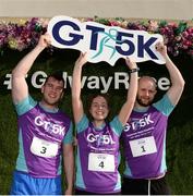 27 June 2019; Brian Aylmer, Aoife Wallace and Ben Whelan of Grant Thornton prior to the Grant Thornton Corporate 5K Team Challenge Galway at Ballybrit Racecourse in Galway. Photo by Diarmuid Greene/Sportsfile