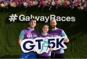 27 June 2019; Brian Aylmer, Aoife Wallace and Ben Whelan of Grant Thornton prior to the Grant Thornton Corporate 5K Team Challenge Galway at Ballybrit Racecourse in Galway. Photo by Diarmuid Greene/Sportsfile
