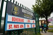 28 June 2019; A view of signage outside the RSC prior to the SSE Airtricity League Premier Division match between Waterford and Bohemians at the RSC in Waterford. Photo by Diarmuid Greene/Sportsfile