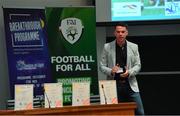 28 June 2019; Mark Connors, Development Officer, FAI, during the Breakthrough Performance Awards 2019 at the South Dublin County Council Chambers in Tallaght, Dublin. Photo by Ramsey Cardy/Sportsfile