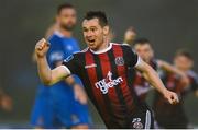28 June 2019; Michael Barker of Bohemians celebrates after scoring his side's second goal during the SSE Airtricity League Premier Division match between Waterford and Bohemians at the RSC in Waterford. Photo by Diarmuid Greene/Sportsfile