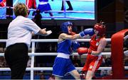 29 June 2019; Michaela Walsh of Ireland, right, in action against Stanimira Petrova of Bulgaria during their Women’s Featherweight final bout at Uruchie Sports Palace on Day 9 of the Minsk 2019 2nd European Games in Minsk, Belarus. Photo by Seb Daly/Sportsfile
