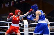 29 June 2019; Michaela Walsh of Ireland, left, in action against Stanimira Petrova of Bulgaria during their Women’s Featherweight final bout at Uruchie Sports Palace on Day 9 of the Minsk 2019 2nd European Games in Minsk, Belarus. Photo by Seb Daly/Sportsfile