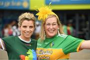 29 June 2019; Former Ladies Football All Star Valerie Mulcahy with comedian Katherine Lynch in attendance, at Croke Park, Dublin, before setting off to join the Dublin Pride Parade 2019. Photo by Ray McManus/Sportsfile