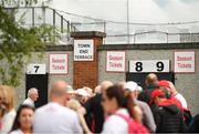 29 June 2019; Supporters queue outside the grounds ahead of the GAA Football All-Ireland Senior Championship Round 3 match between Kildare and Tyrone at St Conleth's Park in Newbridge, Co. Kildare. Photo by Ramsey Cardy/Sportsfile