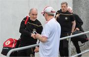 29 June 2019; Tyrone manager Mickey Harte arrives ahead of the GAA Football All-Ireland Senior Championship Round 3 match between Kildare and Tyrone at St Conleth's Park in Newbridge, Co. Kildare. Photo by Ramsey Cardy/Sportsfile
