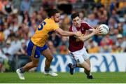 29 June 2019; James Dolan of Westmeath in action against Cian O'Dea of Clare during the GAA Football All-Ireland Senior Championship Round 3 match between Westmeath and Clare at TEG Cusack Park in Mullingar, Westmeath. Photo by Sam Barnes/Sportsfile