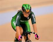 29 June 2019; Shannon McCurley of Ireland competes in the Women’s Track Cycling Omnium Scratch race at Minsk Arena Velodrome on Day 9 of the Minsk 2019 2nd European Games in Minsk, Belarus. Photo by Seb Daly/Sportsfile