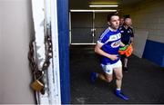 29 June 2019; Stephen Attride of Laois leads his side out to the pitch ahead of the GAA Football All-Ireland Senior Championship Round 3 match between Laois and Offaly at O'Moore Park in Portlaoise, Laois. Photo by Eóin Noonan/Sportsfile