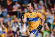 29 June 2019; David Tubridy of Clare celebrates after scoring his side's first goal of the game during the GAA Football All-Ireland Senior Championship Round 3 match between Westmeath and Clare at TEG Cusack Park in Mullingar, Westmeath. Photo by Sam Barnes/Sportsfile