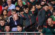 29 June 2019; Injured Mayo captain Diarmuid O'Connor prior to the GAA Football All-Ireland Senior Championship Round 3 match between Mayo and Armagh at Elverys MacHale Park in Castlebar, Mayo. Photo by Brendan Moran/Sportsfile