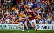 29 June 2019; Jamie Malone of Clare in action against Ronan Wallace of Westmeath during the GAA Football All-Ireland Senior Championship Round 3 match between Westmeath and Clare at TEG Cusack Park in Mullingar, Westmeath. Photo by Sam Barnes/Sportsfile
