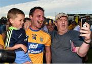 29 June 2019; David Tubridy of Clare celebrates with supporters following the GAA Football All-Ireland Senior Championship Round 3 match between Westmeath and Clare at TEG Cusack Park in Mullingar, Westmeath. Photo by Sam Barnes/Sportsfile