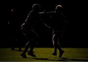 29 June 2019; Ross Munnelly of Laois in action against Cian Donohoe of Offaly during the GAA Football All-Ireland Senior Championship Round 3 match between Laois and Offaly at O'Moore Park in Portlaoise, Laois. Photo by Eóin Noonan/Sportsfile