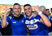 29 June 2019; Robert Pigott of Laois, left with Frank Finn following the GAA Football All-Ireland Senior Championship Round 3 match between Laois and Offaly at O'Moore Park in Portlaoise, Laois. Photo by Eóin Noonan/Sportsfile