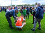 29 June 2019; Rian O'Neill of Armagh is consoled by fans after the GAA Football All-Ireland Senior Championship Round 3 match between Mayo and Armagh at Elverys MacHale Park in Castlebar, Mayo. Photo by Brendan Moran/Sportsfile