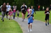 30 June 2019; parkrun Ireland in partnership with Vhi, expanded their range of junior events to 21 with the introduction of the Malahide Castle junior parkrun on Sunday morning. Junior parkruns are 2km long and cater for 4 to 14-year olds, free of charge providing a fun and safe environment for children to enjoy exercise. To register for a parkrun near you visit www.parkrun.ie. Pictured is Adam Byrne during the Malahide Castle Junior parkrun at Malahide Castle in Malahide, Dublin. Photo by Sam Barnes/Sportsfile