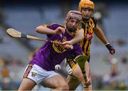 30 June 2019; David Cantwell of Wexford in action against William Halpin of Kilkenny during the Leinster GAA Hurling Minor Championship Final match between Kilkenny and Wexford at Croke Park in Dublin. Photo by Ray McManus/Sportsfile