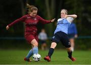 30 June 2019; Roisin White of MGL North in action against Megan Wing of Galway during the Fota Island FAI Gaynor Tournament U15 Finals at UL Sports in the University of Limerick. Photo by Eóin Noonan/Sportsfile