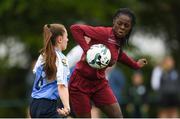 30 June 2019; Rola Olusola of Galway in action against Amy Jordan of MGL North during the Fota Island FAI Gaynor Tournament U15 Finals at UL Sports in the University of Limerick. Photo by Eóin Noonan/Sportsfile