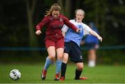 30 June 2019; Roisin White of MGL North in action against Megan Wing of Galway during the Fota Island FAI Gaynor Tournament U15 Finals at UL Sports in the University of Limerick. Photo by Eóin Noonan/Sportsfile
