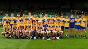 30 June 2019; The Clare squad prior to the Electric Ireland Munster GAA Hurling Minor Championship Final match between Limerick and Clare at LIT Gaelic Grounds in Limerick. Photo by Brendan Moran/Sportsfile