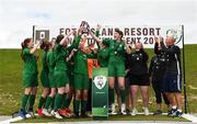 30 June 2019; Carlow players celebrate after winning the shield final at the Fota Island FAI Gaynor Tournament U15 Finals at UL Sports in the University of Limerick. Photo by Eóin Noonan/Sportsfile