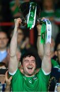 30 June 2019; Limerick captain Declan Hannon lifts the cup after the Munster GAA Hurling Senior Championship Final match between Limerick and Tipperary at LIT Gaelic Grounds in Limerick. Photo by Brendan Moran/Sportsfile
