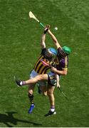 30 June 2019; Matthew O'Hanlon of Wexford in action against TJ Reid of Kilkenny during the Leinster GAA Hurling Senior Championship Final match between Kilkenny and Wexford at Croke Park in Dublin. Photo by Daire Brennan/Sportsfile