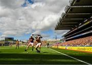 30 June 2019; TJ Reid of Kilkenny in action against Liam Ryan of Wexford during the Leinster GAA Hurling Senior Championship Final match between Kilkenny and Wexford at Croke Park in Dublin. Photo by Ramsey Cardy/Sportsfile